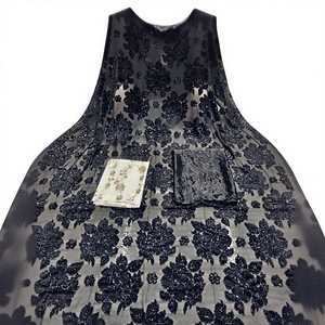 A.K.TRENDY COLECTION Ensemble de 3 pièces en georgette écologique pour femmes, broderie florale, style luxueux, vêtements traditionnels - Product Image 3