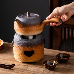 <span class=keywords><strong>Estufa</strong></span> Portátil de Carbón de Bambú, Pequeña <span class=keywords><strong>Estufa</strong></span> Refractaria de Arcilla con Leña de Olivo, para Cocinar Té al Aire Libre o en Casa - Product Image 2