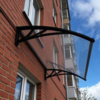 Toldo de Lámina Sólida para PC, Protección Anti-UV y Contra la Lluvia, Aprobado por ISO 9001, Fácil Instalación, para Uso Doméstico y Comercial