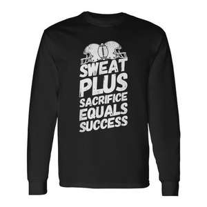 Camiseta de manga larga para fiesta de fútbol, ​​Sweat Plus Sacrifice Equals Success - Product Image 1