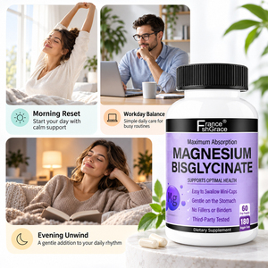Complément de magnésium Shecome de haute qualité pour une énergie saine, le soutien des muscles, des os et des articulations, 180 capsules de magnésium - Product Image 6