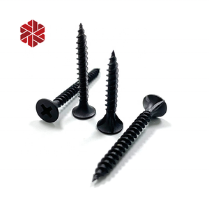 Vis pour <span class=keywords><strong>cloison</strong></span> sèche phosphatée à tête de clairon noir #6x2 en filetage fin pointe pointue bois mur sec vis pour panneau de gypse 1000 pièces dans la boîte - Product Image 1