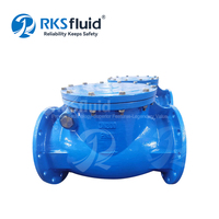Clapet anti-retour à bascule en fonte ductile à bride BS5153 PN16 pour systèmes d'alimentation en eau avec contrepoids et levier, fabriqué en Chine