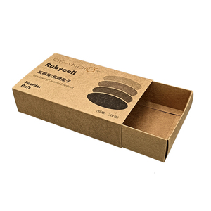 Eco Friendly Recyclable Custom logo <b>Printed</b> Kraft Paper Drawer Box Foldable Gift <b>Packaging</b> Box for Skincare - Product Image 1