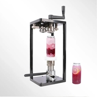 Máquina Selladora de Latas Manual Eléctrica de Acero Inoxidable de 55 mm de Diámetro para Envases de Cartón de Bebidas, Papel, Uso Doméstico