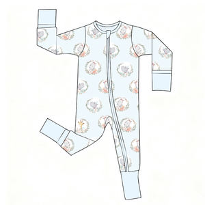 긴팔 발을 가진 사용자 정의 남여 공용 아기 잠옷 유아 잠옷 사계절 대나무 - Product Image 3