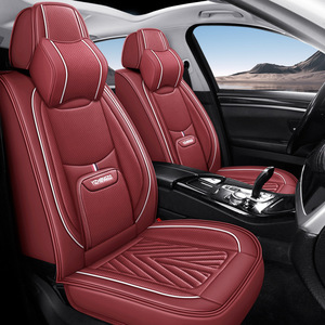 2025 New Hot Sales 5-seater Universal Cover <b>Waterproof</b> All Season Universal Gray Full Leather Car Seater Cover Full <b>Set</b> - Product Image 2