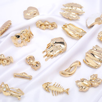 Boutons en métal sur mesure de formes spéciales, placage de haute qualité, boutons en alliage de zinc écologiques, boutons en métal doré pour vêtements