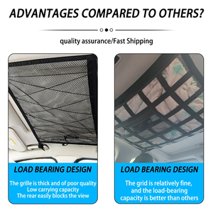 Soffitto per Auto con rete portaoggetti da tetto per Auto borsa interna da carico in rete traspirante per riporre Auto accessori interni - Product Image 4