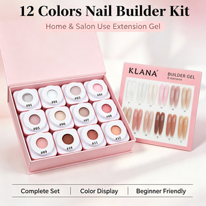 KLANA Gel Constructeur UV 12 Couleurs pour Extension d'Ongles Rose Pot de 30g Sculpture et Renforcement des Ongles Sans Chaleur pour Salon et DIY - Product Image 2