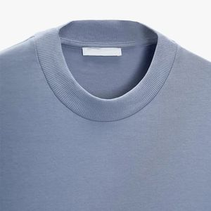 Camiseta personalizada de algodón 100% para hombre, Camiseta de calidad de lujo con cuello redondo y hombros caídos en blanco, ropa de calle de gran tamaño - Product Image 6