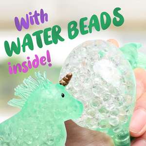 Unicorno Squishy palle antistress giocattolo per bambini e adulti Fidget sensoriale spremere perline d'acqua all'interno di giocattoli unicorno - Product Image 2