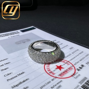 Bague éternelle en argent sterling 925 sertie de diamants de laboratoire pour homme, style hip-hop - Product Image 1
