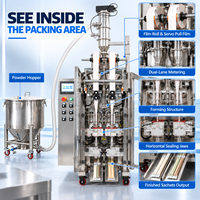 Machine d'emballage de poudre à deux voies DEEPACK pour la production de sachets jumelés avec dosage et scellage séparés