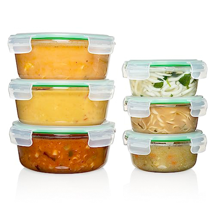 Large Medium Baking Microwave LeakProof Airtight Lids Glass Food