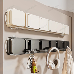 Suction Cup Hook <b>Wall</b> Mounted Rectangle Removable Clothing Organizer Strong Load Bearing Capacity Door Hanger <b>Storage</b> Rack - Product Image 3