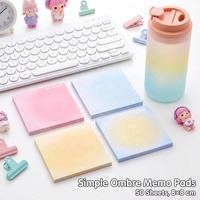 Blocs-notes adhésifs esthétiques personnalisés à dégradé, 50 feuilles, papier offset 80 g/m², pour scrapbooking et listes de tâches