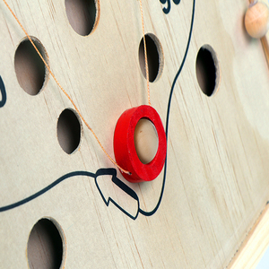 Blocco matematico in legno bambini adulto interattivo Desktop Balance Ball manovella Track Bead Maze Puzzle gioco educativo - Product Image 4