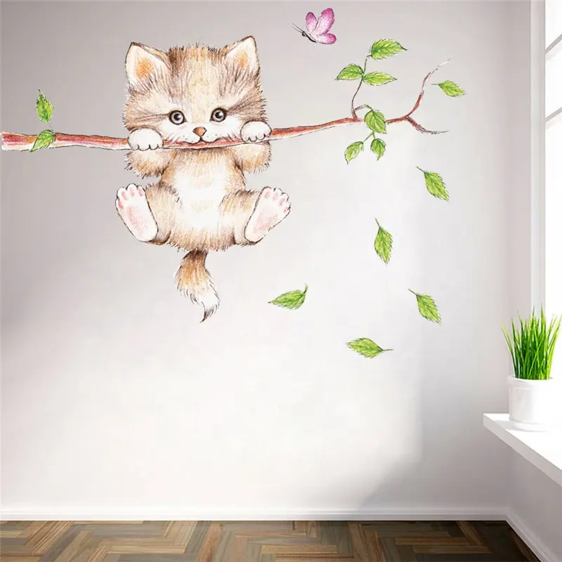 Forest Animals wall sticker Monkey Bear Tree for kids room Children Wall Decal Nursery Bedroom Decor Poster Mural stickers