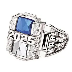 2025 Custom National High School College University Class Ring Stainless Steel Jewelry