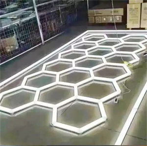 <span class=keywords><strong>Prix</strong></span> d'usine de l'automobile LED de garage 14 lumières hexagonales Lampe de barbier pour lumière décorative de garage - Product Image 4