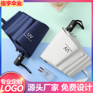 ร่มพับโครงโลหะกึ่งอัตโนมัติป้องกันรังสียูวีใช้ได้ทั้งแดดและฝน - Product Image 5
