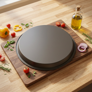 12.5 Inch Non-Stick Carbon Steel Pizza Crisper Pan <b>Baking</b> Dish and Crispy <b>Accessory</b> - Product Image 6
