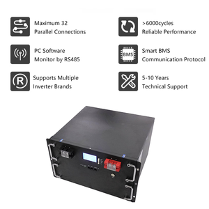 루미텍 Lumitech-R01 48V 200Ah 100AH LiFePO4 배터리 팩 CAN/RS485 16 병렬 10KW 5KW 슈퍼 용량 6000 + 사이클 태양 광 BMS - Product Image 3