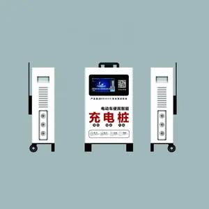 Bateria De Lítio 6 Plug Outdoor Ip54 Estação De Carregamento Rápido Impermeável Scan Code Ev Estação De Carregamento Com Display LCD