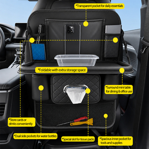 <span class=keywords><strong>Organisateur</strong></span> de rangement OEM pour dossier de siège de <span class=keywords><strong>voiture</strong></span> en cuir PVC <span class=keywords><strong>avec</strong></span> porte-gobelet et support <span class=keywords><strong>tablette</strong></span>, protège-dossier anti-coup de pied pour <span class=keywords><strong>voiture</strong></span>, rangement de bureau - Product Image 6