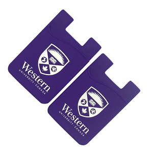 Porte-cartes de téléphone en silicone promotionnel <span class=keywords><strong>pas</strong></span> <span class=keywords><strong>cher</strong></span>, support adhésif tendance en silicone bleu pour téléphone - Product Image 5