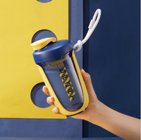 Vaso Mezclador de Proteínas para Gimnasio, Personalizado, Libre de BPA, de Plástico, Impermeable, Portátil, para Deportes al Aire Libre, con Asas de Cuerda