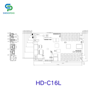Sistema de Control Asíncrono para Pantalla LED Huidu HD-C16L, a Todo Color, Multifunción, Incluye Tarjeta de Envío