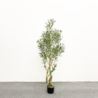 Plantes en pot en plastique en gros, 90 cm, 120 cm, 150 cm, 180 cm, 210 cm, 240 cm, décoration d'intérieur artificielle, faux olivier