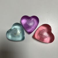Jouet Squishy Cœur Transparent avec Texte Positif Imprimé, Anti-Stress à Rebond Lent, Jouet à Presser pour Faveurs de Fête de la Saint-Valentin