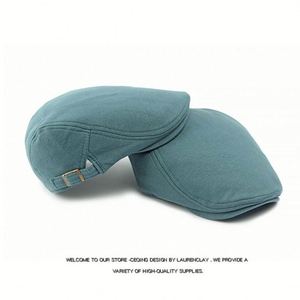 Nouvelle casquette plate unie de printemps, style Ivy, avec bande élastique et boucle, disponible en plusieurs coloris. - Product Image 4