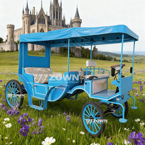 Charrette royale victorienne vintage de tourisme et de luxe, électrique et à chevaux, pour parcs équestres et attractions - Product Image 6