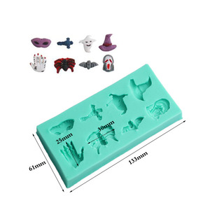 Halloween Silicone Fondant Molds Skulls Pumpkins Ghosts Cake Decorating Baking Supplies - Product Image 5