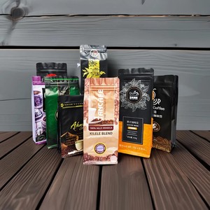 Bolsas de plástico de fondo plano con ocho lados sellados OEM y ODM para envasado de proteína en polvo, granos de café, frutas, cereales, con cierre hermético. - Product Image 6