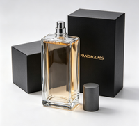 Bouteilles carrées en verre pour parfum et diffuseur de roseaux, flacons carrés transparents vides pour fragrance, logo personnalisé OEM ODM