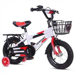 Bicicleta Infantil SY, Modelo Más Vendido, Cuadro de Acero de 12, 14 y 16 Pulgadas, 4 Ruedas, Color Azul, para Niños de 6 a 8 Años - Product Image 1