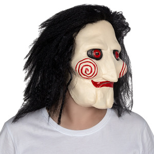 Venta caliente Horror Dress Up Máscara de látex Disfraz Látex Scary Clown <span class=keywords><strong>Saw</strong></span> Masks Horrible Puppet Full Head Adult - Product Image 6