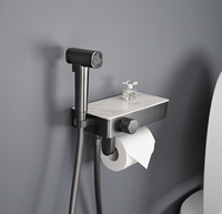 Offre Spéciale : Ensemble de Douche WC en Laiton Chaud/Froid avec Douchette Bidet Portable, Kit de Douche Shattaf et Support de Papier Toilette