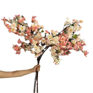 Fleurs artificielles réalistes en soie, branches <span class=keywords><strong>de</strong></span> cerisier à 5 branches, 100 cm, décorations pour la fête des pères et le Nouvel An - Product Image 4