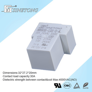 Sinetong-Relés de uso general en miniatura, 12V, 24V, 110V, 220V, CA, energía eléctrica, SPST, SPDT, forma de contacto 1A - Product Image 2