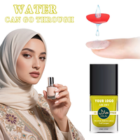 Etiqueta privada secado al aire sin olor vegano a base de agua transpirable de larga duración 15ml esmalte de uñas Halal para musulmanes