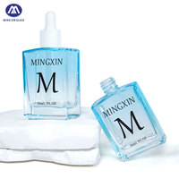 Bouteilles en Verre Carrées Plates Rectangulaires Transparentes de Luxe pour Émulsion, Huile et Compte-Gouttes – 30ml, 50ml, 100ml, 120ml – Sortie d'Usine Guangzhou