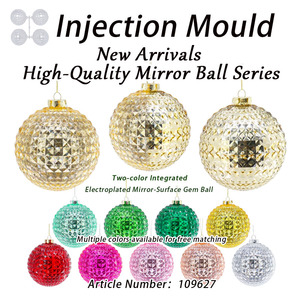 Ornements de Noël vintage de toutes sortes de couleurs, facettes, incassables, <span class=keywords><strong>boule</strong></span> <span class=keywords><strong>disco</strong></span>, formes d'oignon et de finial, décoration rétro pour les fêtes - Product Image 4