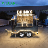 Remorque alimentaire WECARE COC DOT certifiée en acier inoxydable, camion de restauration, bar à smoothies, bar à jus, restaurant mobile, remorque de vente de boissons