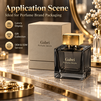 Flacon de parfum OEM à étiquette privée, couleur personnalisée, 30 ml, 50 ml, 100 ml, flacon de parfum en verre de luxe personnalisé, flacon de parfum carré de luxe, emballage